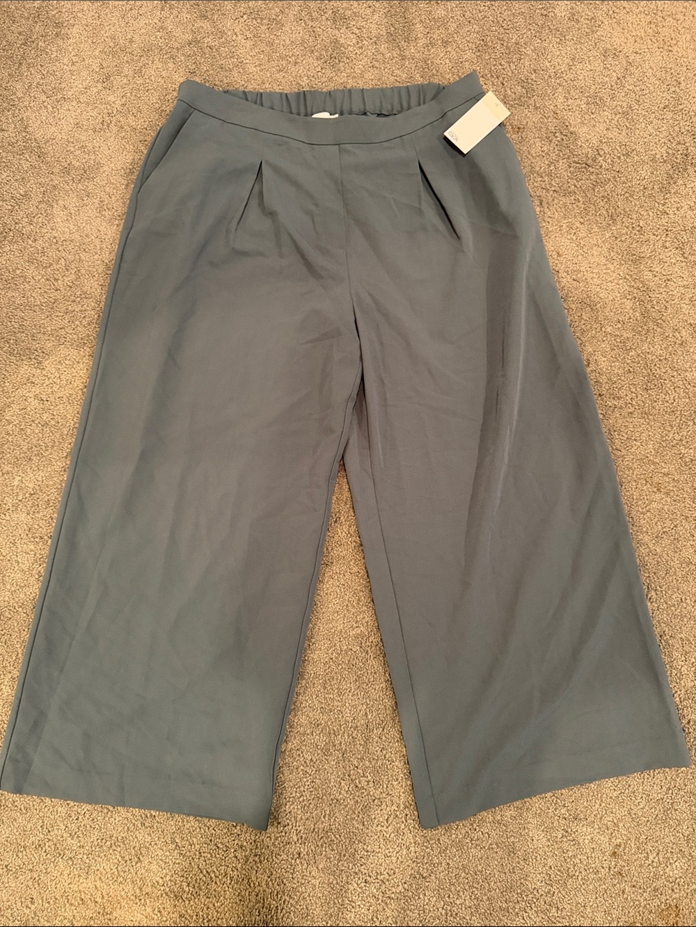 Nordstrom Rack Women's Wide-Leg Cropped Pants in Slate Blue